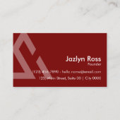 シンプルモダンはっきりした赤リッチ深紅エステティック 名刺 (裏面)