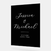 シンプルモダンアクリル結婚の歓迎サイン アクリルサイン (傾斜)