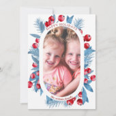 シンプルモダンアルチブルーホリーベリー写真 シーズンカード (正面)