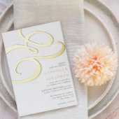 シンプルモダンアンパ結婚サンド黒金ゴールド 箔招待状