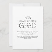 シンプルモダンアーチタイポグラフィフォトグラード 案内状 (裏面)