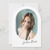 シンプルモダンアーチタイポグラフィ 招待状 (裏面)