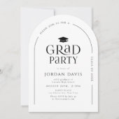 シンプルモダンアーチタイポグラフィ 招待状 (正面)