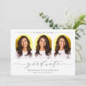 シンプルモダンアーチ台本卒業招待状 招待状 (スタンド正面)