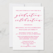 シンプルモダンアーチ台本卒業招待状 招待状 (裏面)