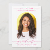 シンプルモダンアーチ台本卒業招待状 招待状 (正面)