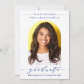 シンプルモダンアーチ台本卒業招待状 招待状 (正面)