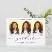 シンプルモダンアーチ台本卒業招待状 招待状 (スタンド正面)