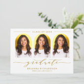 シンプルモダンアーチ台本卒業招待状 招待状 (スタンド正面)