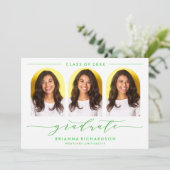 シンプルモダンアーチ台本卒業招待状 招待状 (スタンド正面)