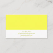 シンプルモダンイエローラティスデザイン名刺 名刺 (裏面)