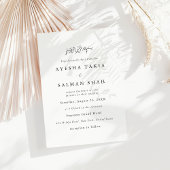 シンプルモダンインディアンムスリム結結婚婚 招待状