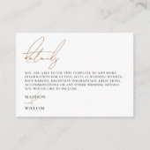 シンプルモダンウェディングの詳細 封入カード エンクロージャーカード (正面)