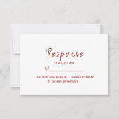 シンプルモダンウェディング 出欠カード (正面)