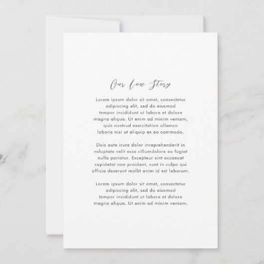 シンプルモダンウェディング 招待状 (裏面)