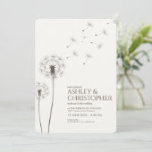 シンプルモダンウォルナットブラウンダンデリオ結婚ズ 招待状 (スタンド正面)