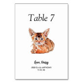 シンプルモダンウォーター結婚キャット テーブルナンバー (正面)