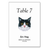 シンプルモダンウォーター結婚キャット テーブルナンバー (正面)