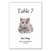 シンプルモダンウォーター結婚キャット テーブルナンバー (正面)