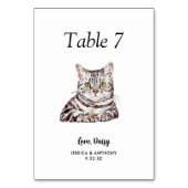 シンプルモダンウォーター結婚キャット テーブルナンバー (正面)
