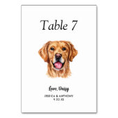 シンプルモダンウォーター結婚ー テーブルナンバー (正面)