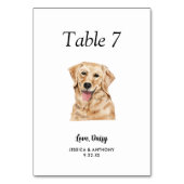 シンプルモダンウォーター結婚ー テーブルナンバー (正面)