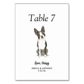 シンプルモダンウォーター結婚ー テーブルナンバー (正面)