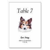 シンプルモダンウォーター結婚ー テーブルナンバー (正面)