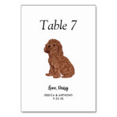 シンプルモダンウォーター結婚ー テーブルナンバー (正面)