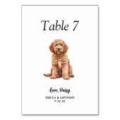 シンプルモダンウォーター結婚ー テーブルナンバー (正面)