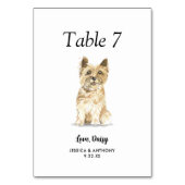 シンプルモダンウォーター結婚ー テーブルナンバー (正面)