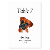 シンプルモダンウォーター結婚ー テーブルナンバー (正面)