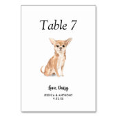 シンプルモダンウォーター結婚ー テーブルナンバー (正面)