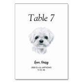 シンプルモダンウォーター結婚ー テーブルナンバー (正面)