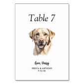 シンプルモダンウォーター結婚ー テーブルナンバー (正面)