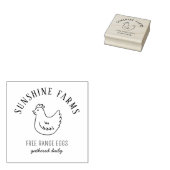 シンプルモダンェンファームフレッシュエッグズグリーン ラバースタンプ (押印)