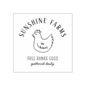 シンプルモダンェンファームフレッシュエッグズグリーン ラバースタンプ (インプリント)