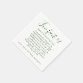 シンプルモダンエメラルド緑のおもしろいファクト結婚2 スタンダードカクテルナプキン (角)