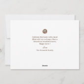 シンプルモダンエレガントイースター卵の家族の写真 シーズンカード (裏面)