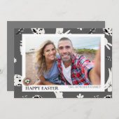 シンプルモダンエレガントイースター卵の家族の写真 シーズンカード (正面/裏面)