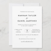 シンプルモダンエレガントカスタム結婚式招待状 招待状 (正面)