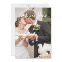 シンプルモダンエレガントカップル写真の日付を保存