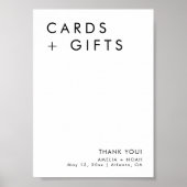 シンプルモダンエレガントカード及びギフト結婚のサイン ポスター (正面)