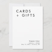 シンプルモダンエレガントカード及びギフト結婚のサイン 招待状 (正面)