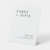 シンプルモダンエレガントカード及びギフト結婚ズ 台座サイン (正面)