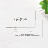 シンプルモダンエレガントギフト券 (デスク)