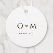 シンプルモダンエレガントクラシーラグジュアリーモノグラム フェイバータグ (正面)