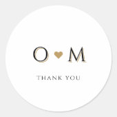 シンプルモダンエレガントクラシー結婚式の引き出物 ラウンドシール (正面)