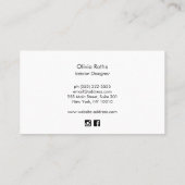 シンプルモダンエレガントピンク名刺 名刺 (裏面)