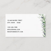 シンプルモダンエレガントファーン葉名刺 名刺 (裏面)